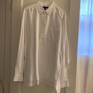 Banana Republic 3/4 linen button down